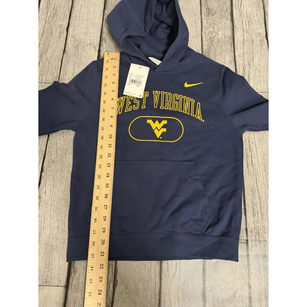 NWT Boys Nike Navy West Virginia Mountaineers Hoodie Youth Medium